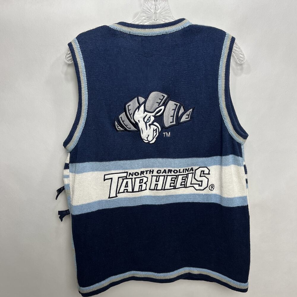 Birch Bros Vintage North Carolina Tar Heels Embroidered Knit Vest NCCA Small - Picture 8 of 10